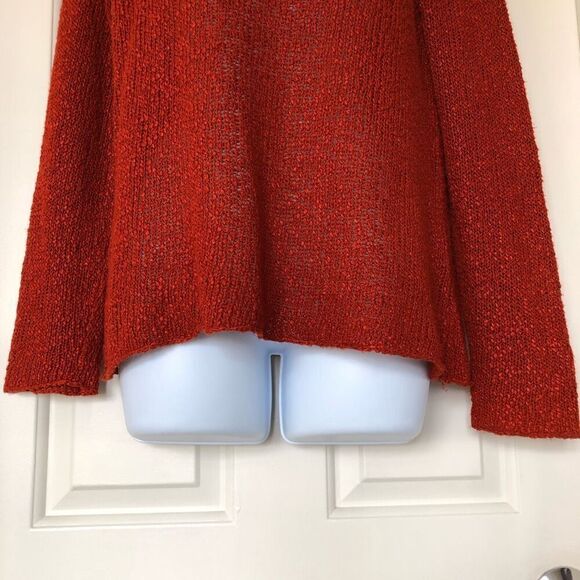Eileen Fisher Terracotta Knit V-neck Sweater - Picture 12 of 13